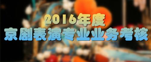 操粉嫩逼逼国家京剧院2016年度京剧表演专业业务考...